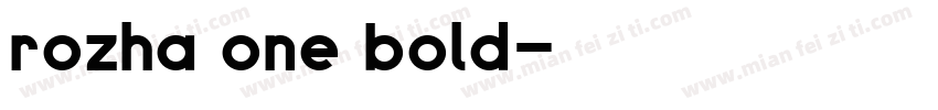 rozha one bold字体转换